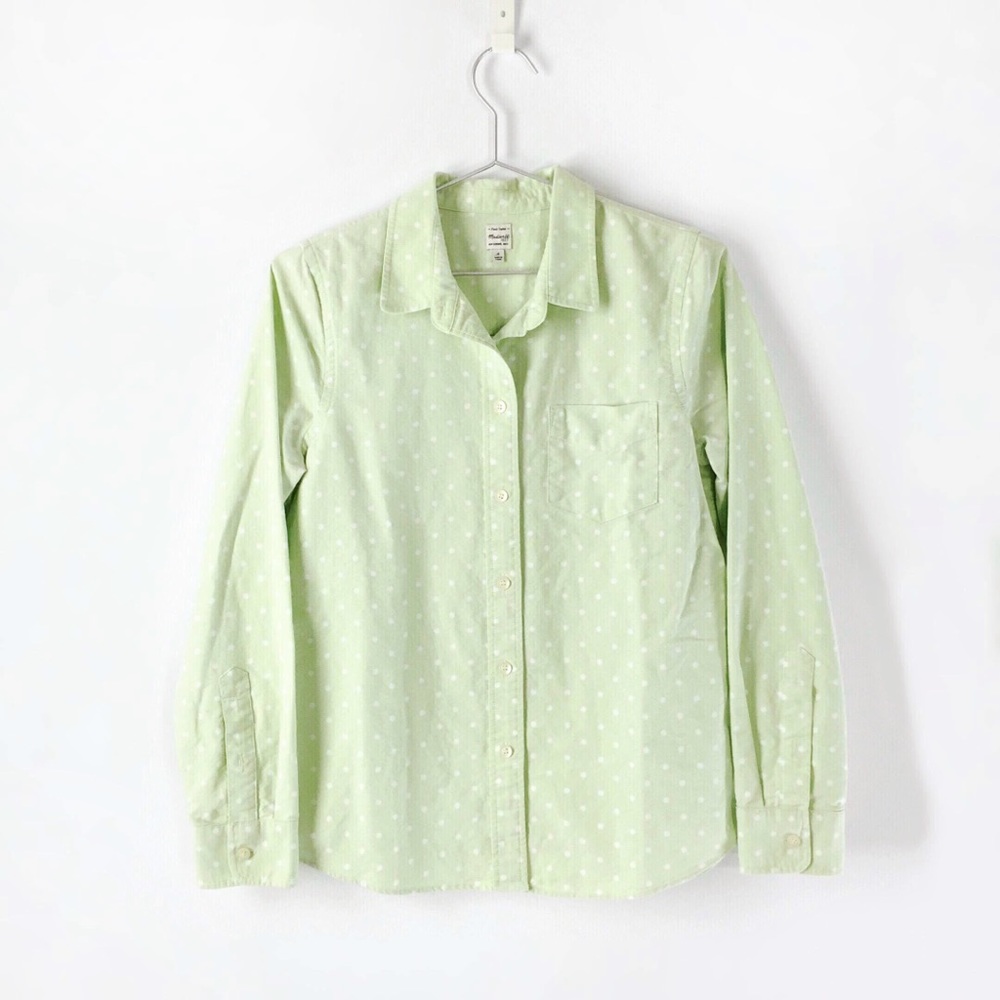 madewell shrunken dotted boy shirt